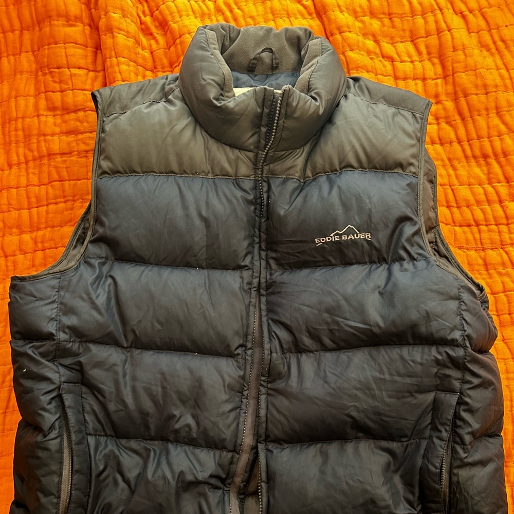 Eddie Bauer Goose Down Puffer Ski Vest - Gem